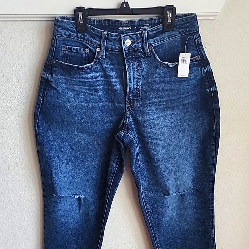 Old Navy High-Rise Curvy O.G Straight  Secret-Slim Pockets Jean Size 8.